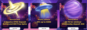 Cosmic Slot online casino bonus