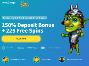 Coinsaga online casino bonus