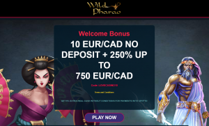 Wild Pharao online casino bonus